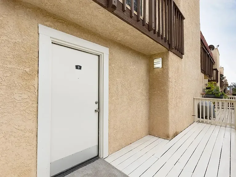 entrance to a unit.