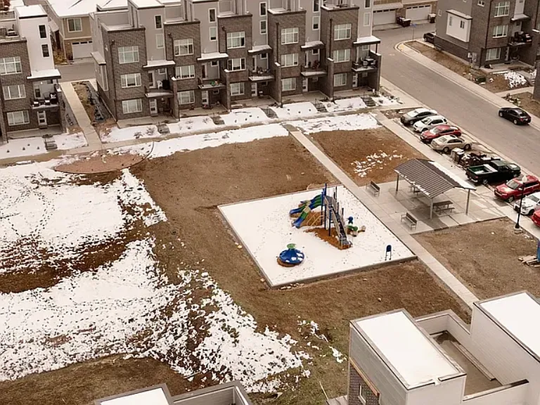 Community common area with visitor parking