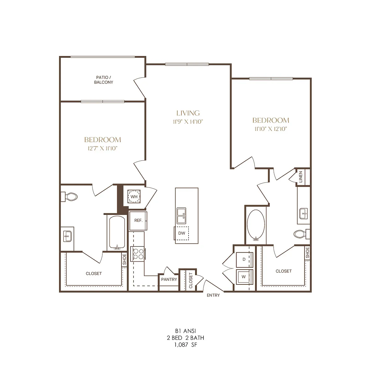 Floor plan B1 ADA