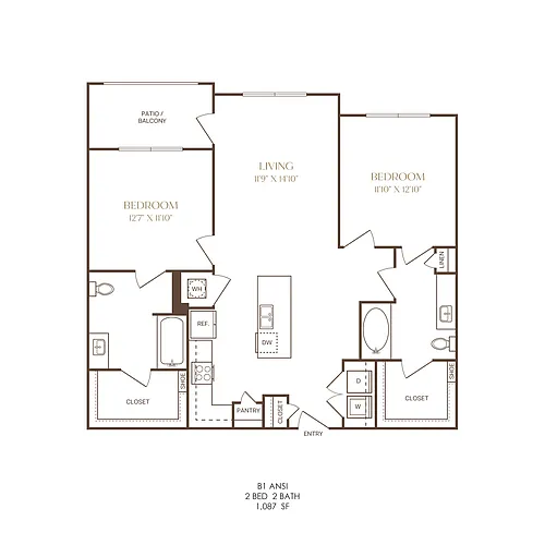 Floor plan B1 ADA