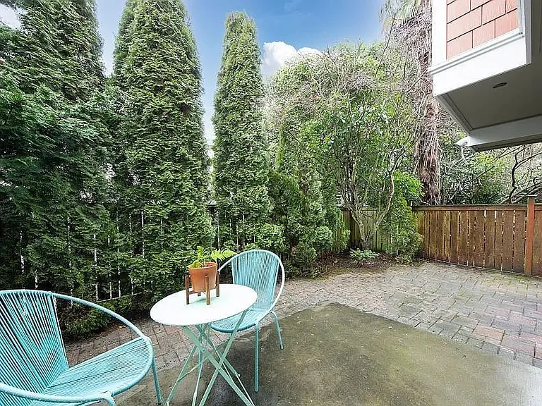 Secluded, private backyard