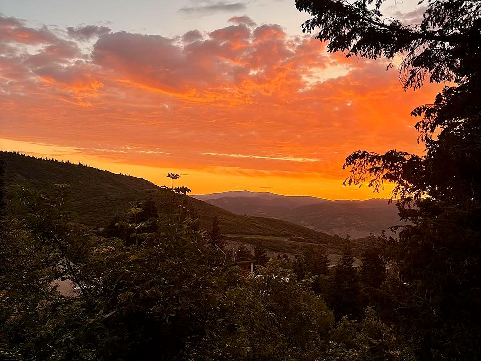 Sunrise view from the deck/kitchen window.