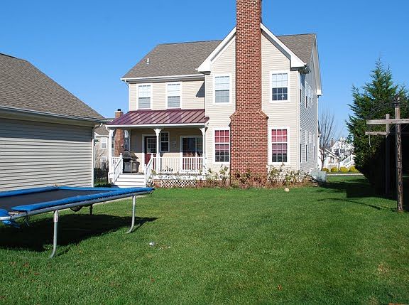 Looking at the back of the house from the back yard