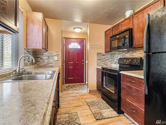 Through the front door and into the kitchen!