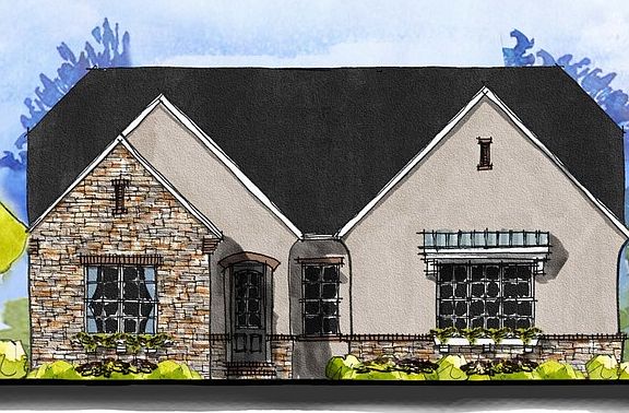 Santa Rosa - French Cottage 2-Car Side Load Garage Note Renderings may show optional features