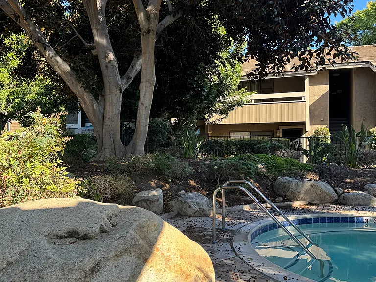 View of balcony over the Jacuzzi