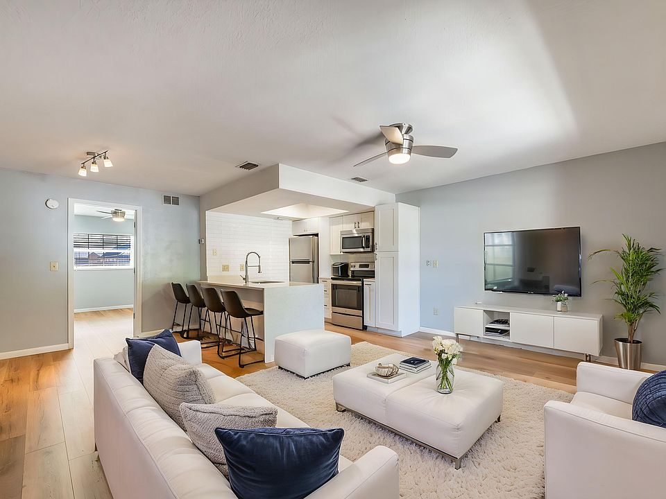 Virtually staged living room.