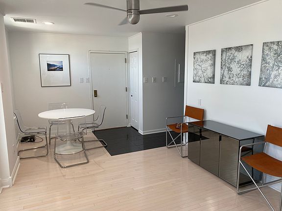 Dining table and extra living room chairs can be rearranged for guests.
