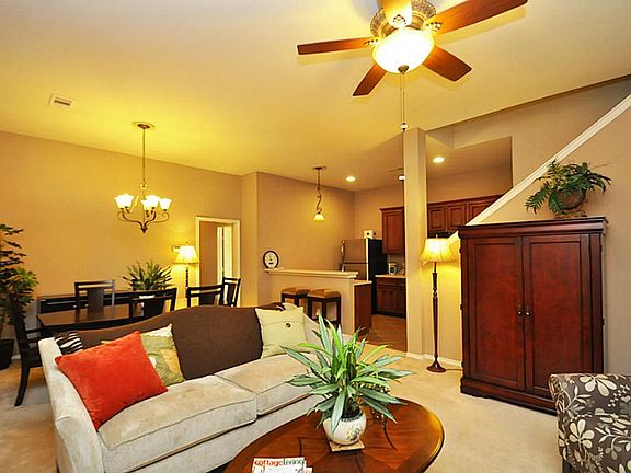 Warm and welcoming living room with large open feel.