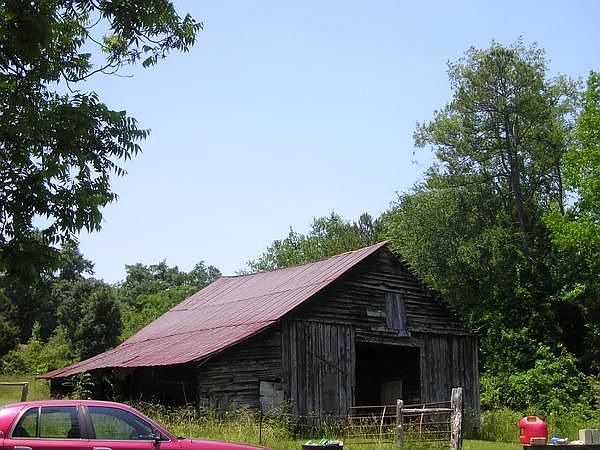 large barn with work shop