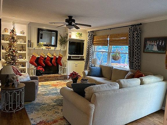 Den-wood-burning fireplace