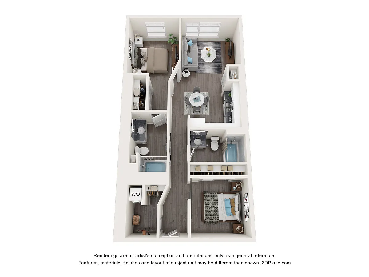 Floor plan Urban 2 Bedrooms C
