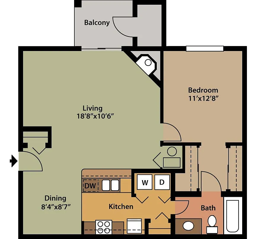 Floor plan 1 Bedroom