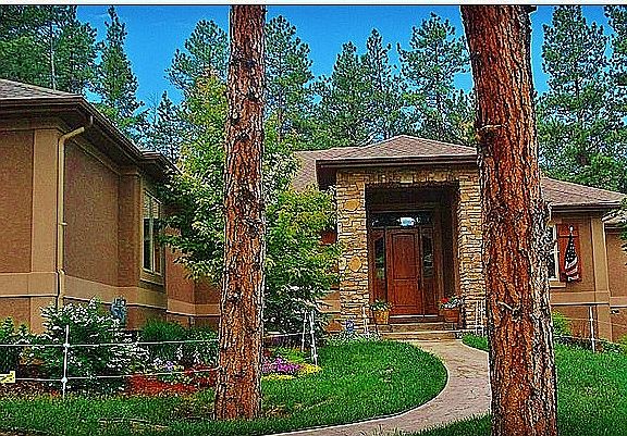 Stamped Concrete on sidewalk, steps and porch