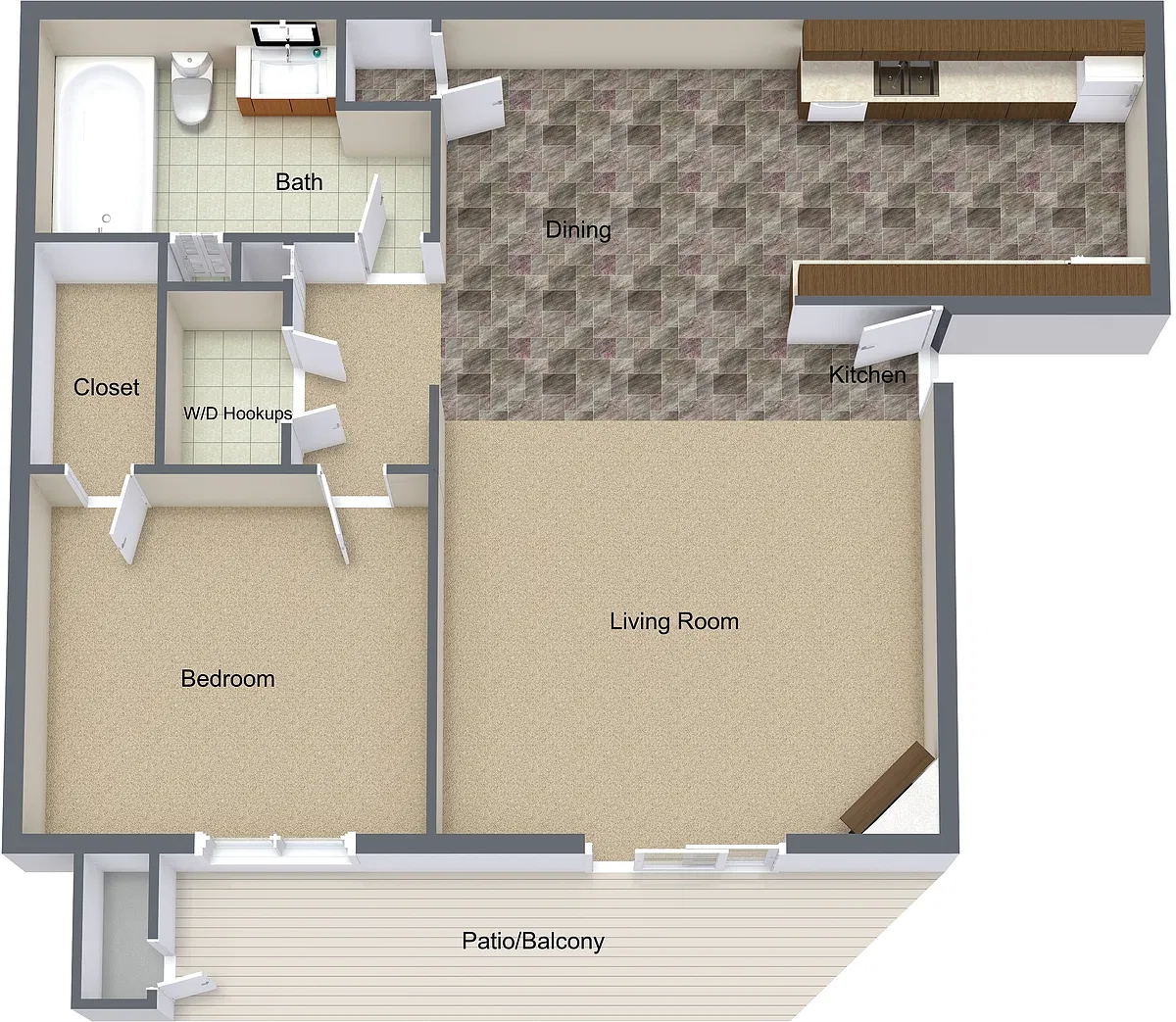 Floor plan One Bedroom