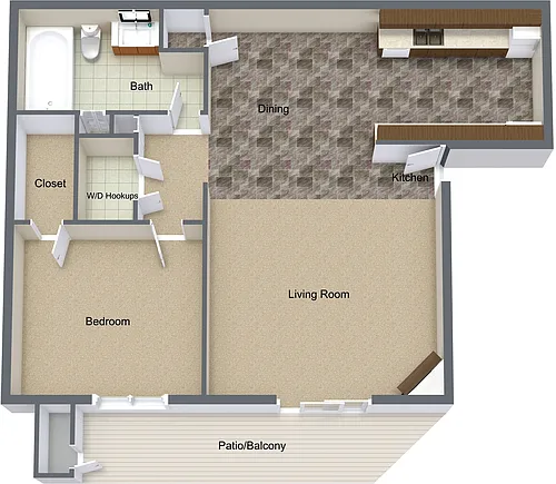 Floor plan One Bedroom