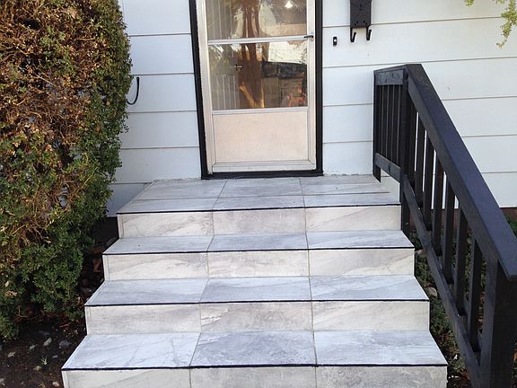 Steps front door of house