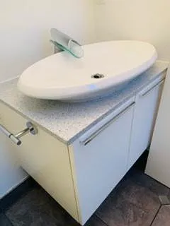 2nd bathroom. italian vanity and facet