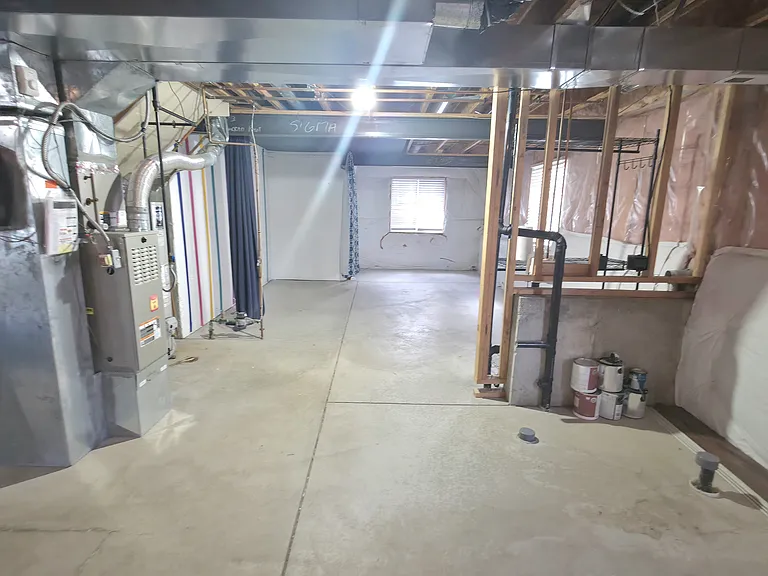 unfinished basement