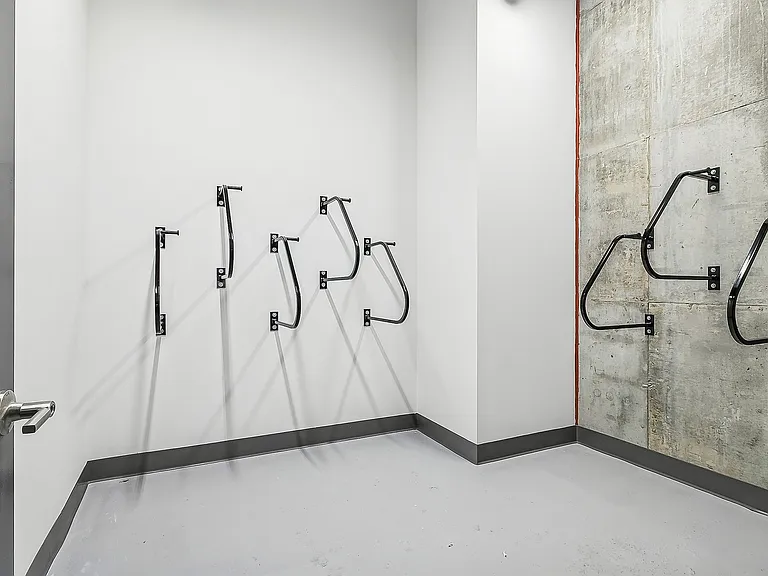Secure bike storage room
