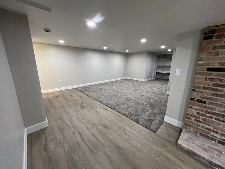 View of living room from dining area