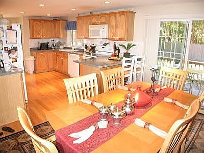 Hardwoods through Dining area and Kitchen