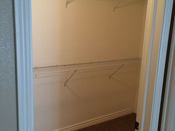 Walk-in closet in master bedroom