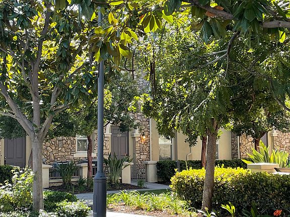 A lot of green affront of the unit