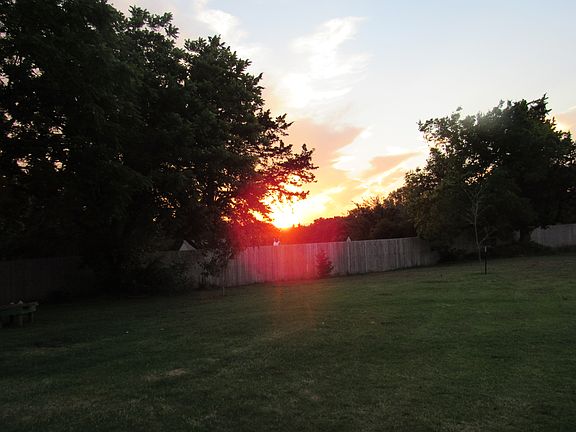 Glorious backyard sunset