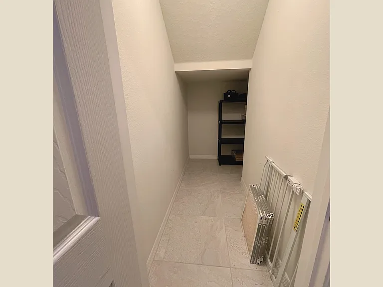 Storage closet under stairs