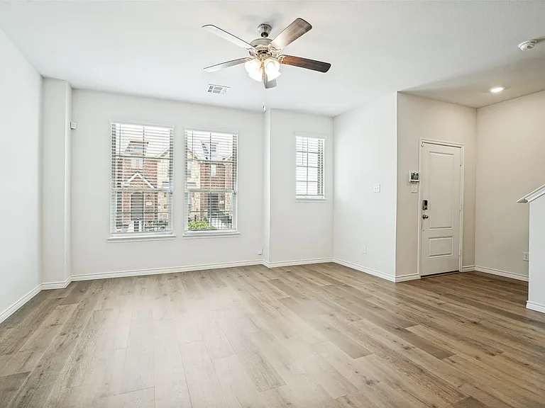 Step into the spacious open concept living ara