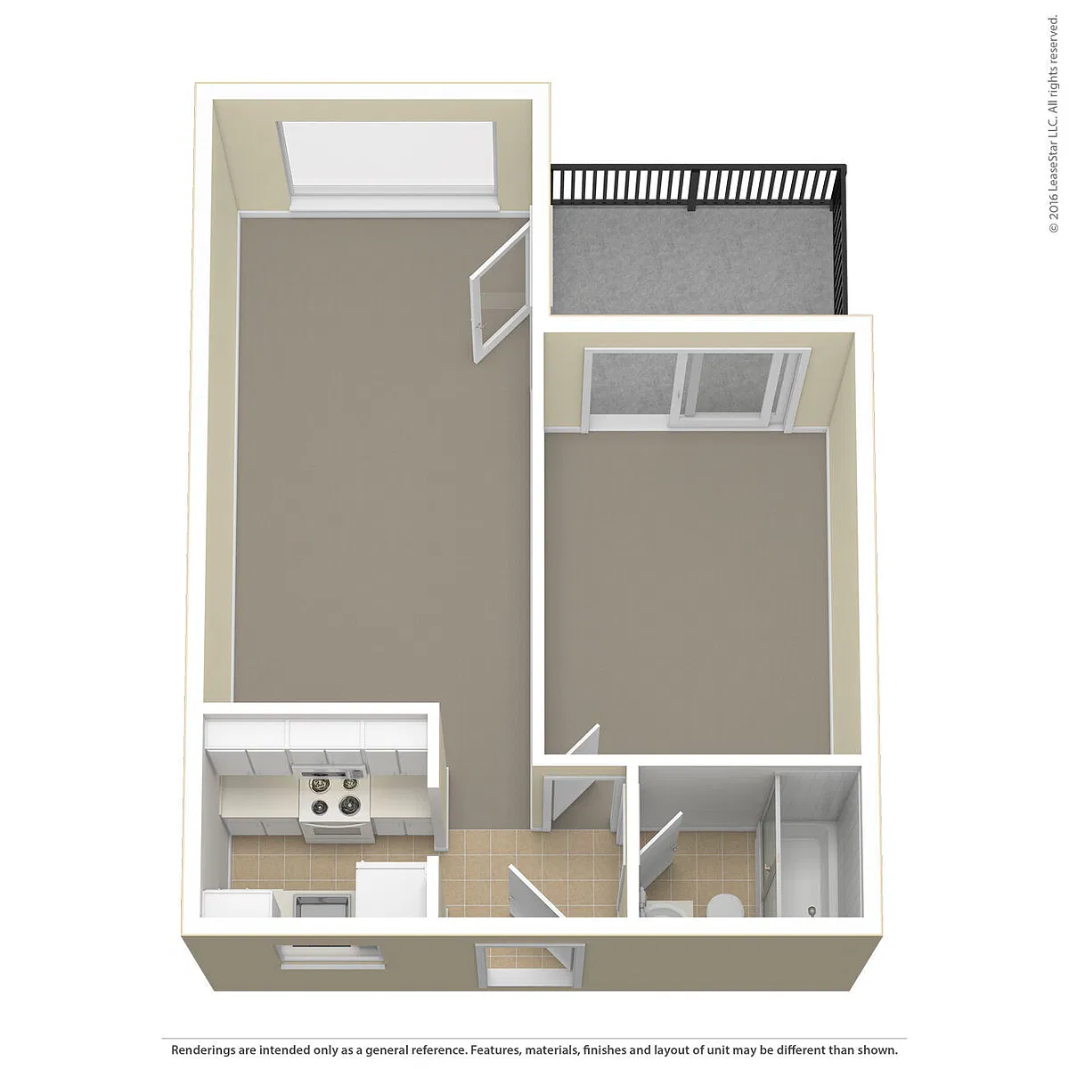Floor plan 1 Bed 1Bath