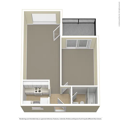 Floor plan 1 Bed 1Bath