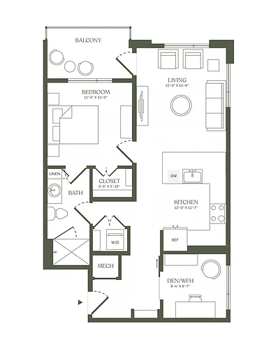 Floor plan A3 Den
