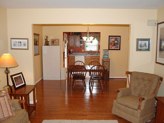 Looking into dining room