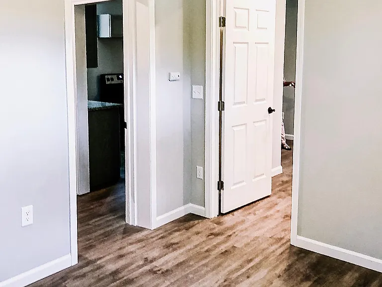 (Unit #1|1-Bed/1-Bath|First Floor): Kitchen/Living Room Access from Bedroom