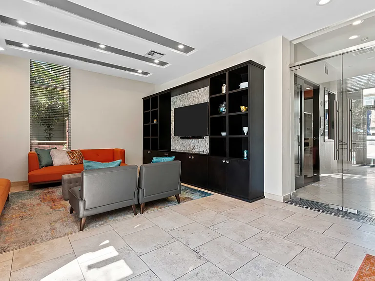 Resident lounge: a stylish space to relax and socialize.