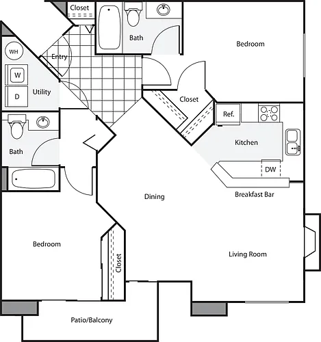 Floor plan 2X2 - E