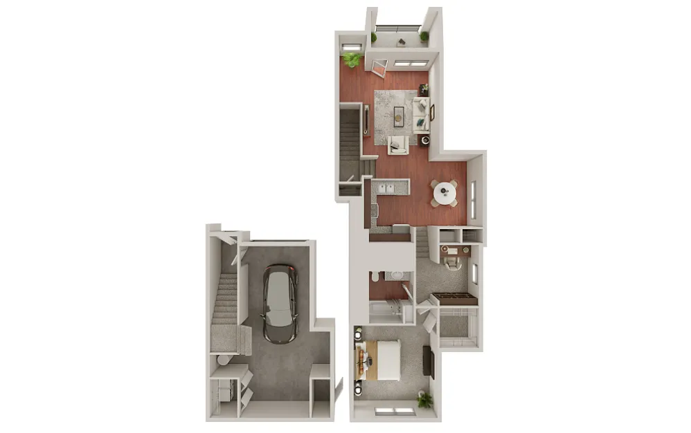 Floor plan 1Bed TA3