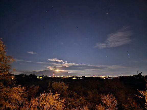 View from the back patio.
Moon rising over Mt lemon