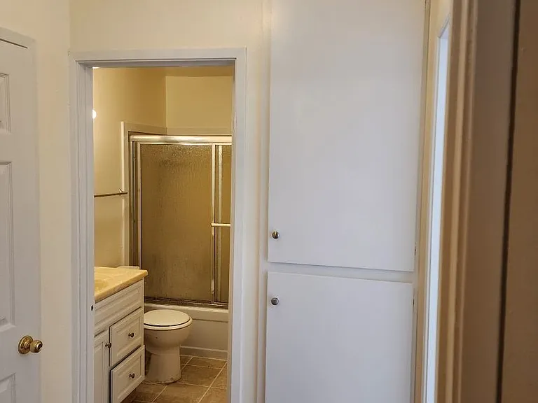 Storage spaces near bathroom