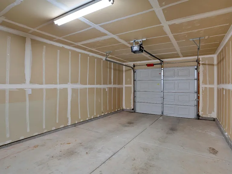 The view of the garage from inside the home.