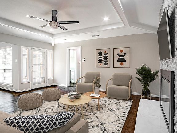 This image shows a virtually furnished space. Home comes unfurnished.