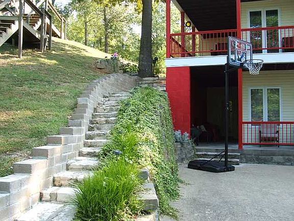 Stairs to 2nd level kitchen