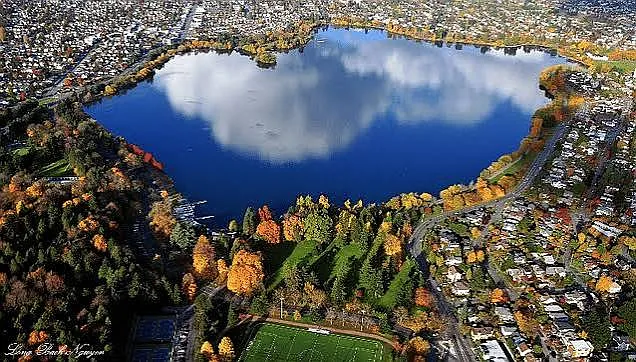 Green Lake park is a short walk - about 3 blocks.