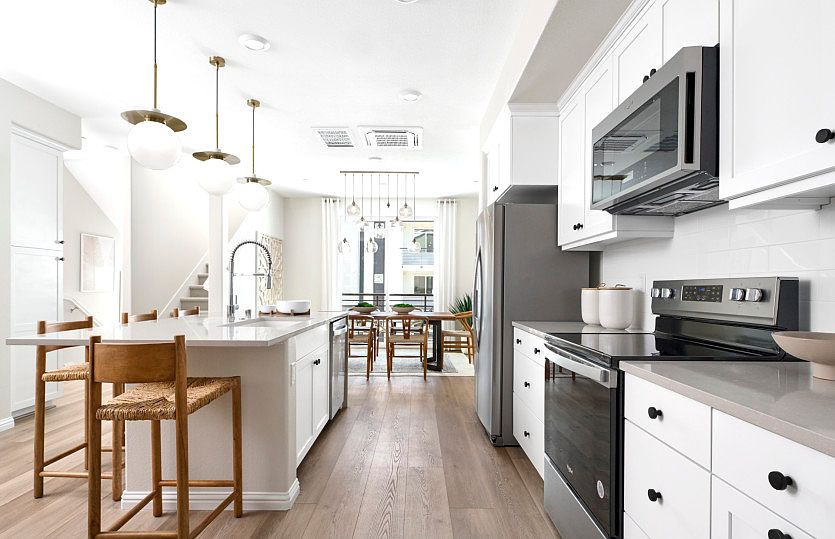 Sunlit kitchen with plenty of storage