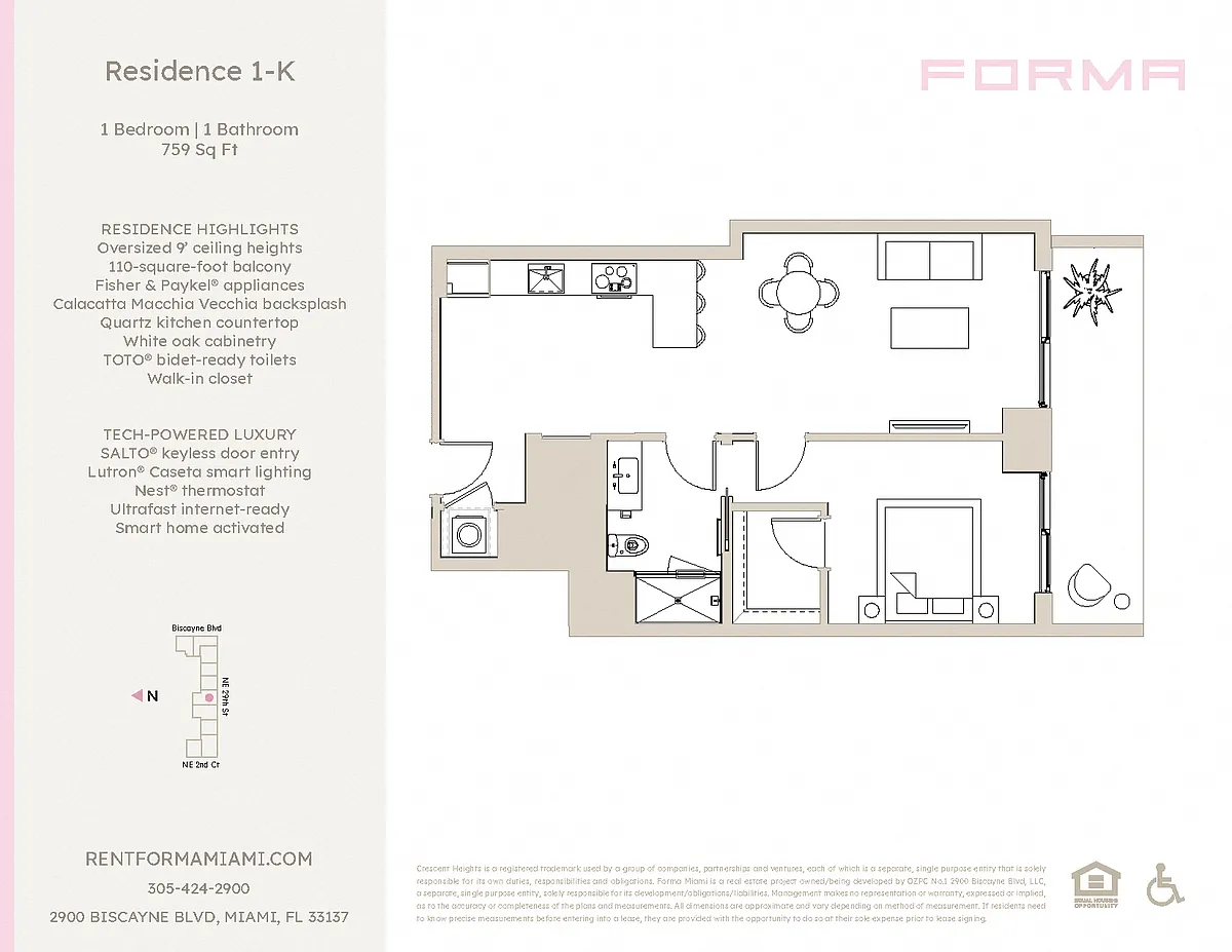 Floor plan 1-K