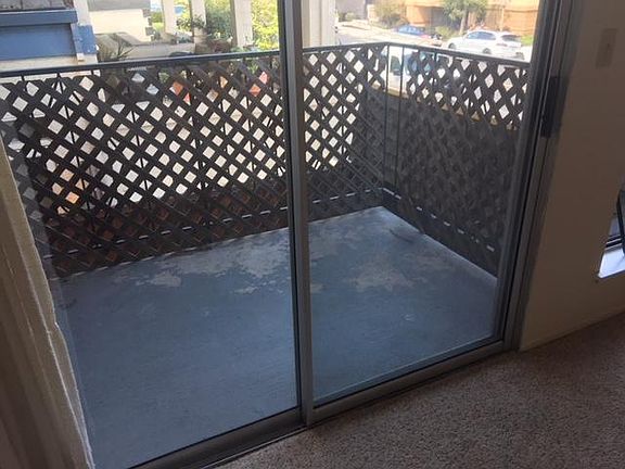 Balcony off living room.