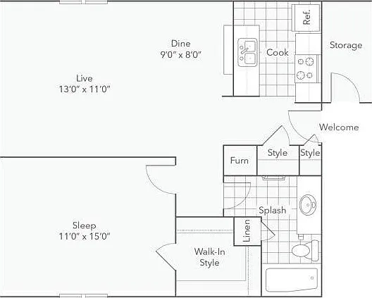 A2 One Bedroom A2 One Bedroom