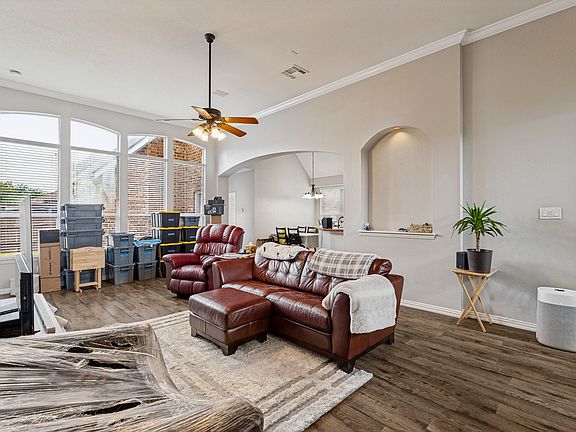 Family Room with surround sound and fireplace